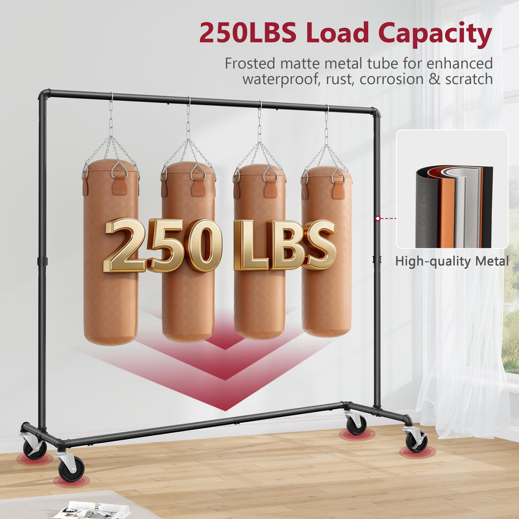 2 Packs Black Clothing Racks for Hanging Clothes Heavy Duty Z Racks