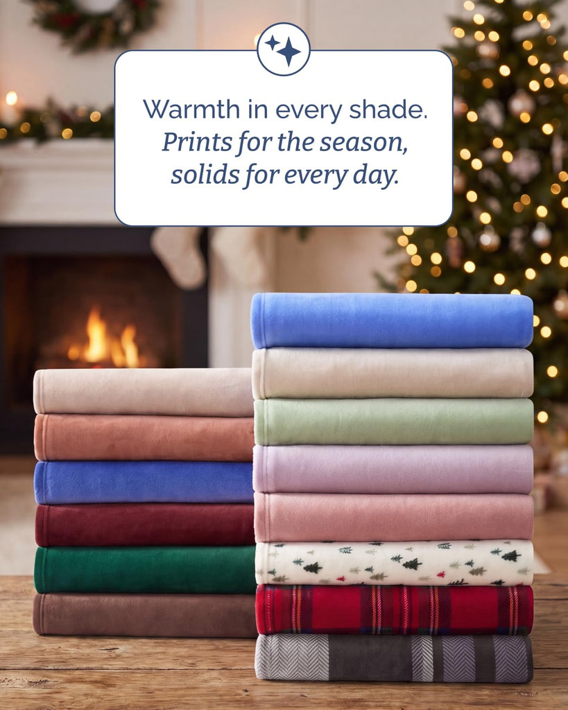 Fleece Sheets Twin Size Set - 3-Piece Velvet Flannel Sheet Set - Tartan