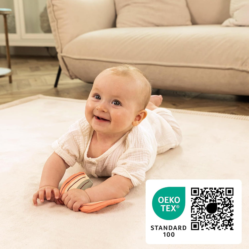 CloudSoft Baby Play Mat for Floor 47" x 67" Beige