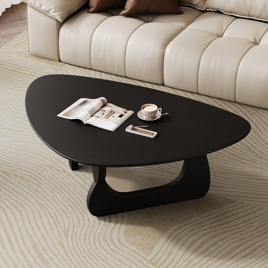 Mid Century Modern Coffee Table - Black Wooden Coffee Table, Center Table Suitable Living Room Reception Office