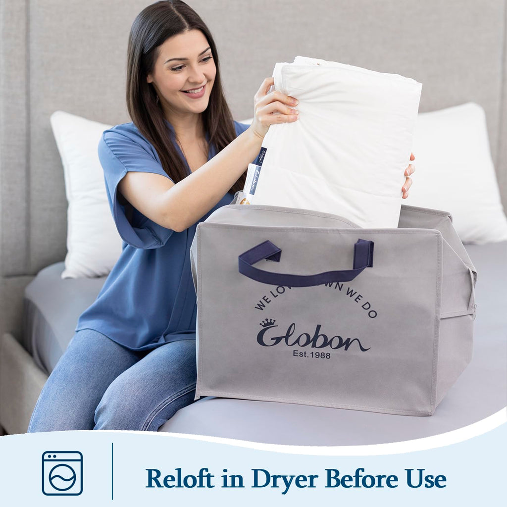 Summer Down Comforter, Lightweight Duvet Insert, White