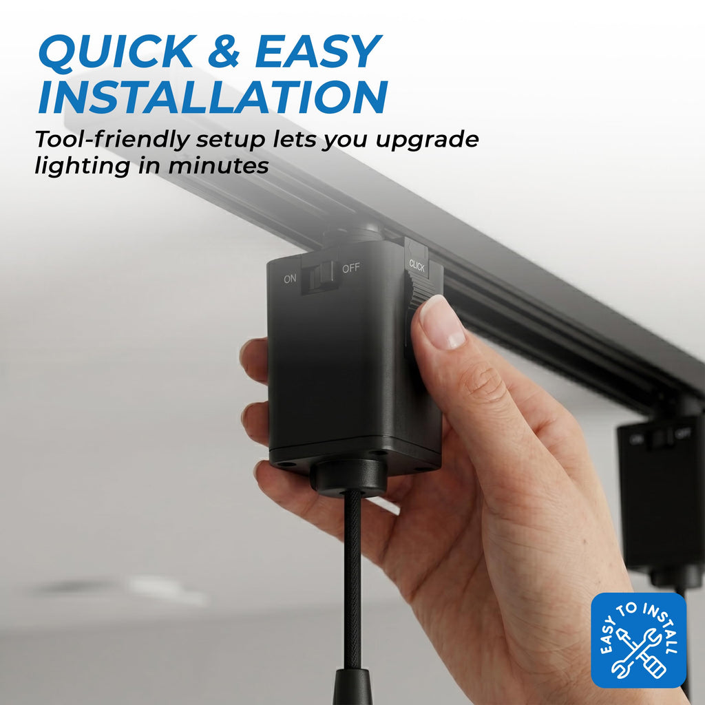 Pendant Track Adapter (2 Pack) - Track Light Adapter for H Track