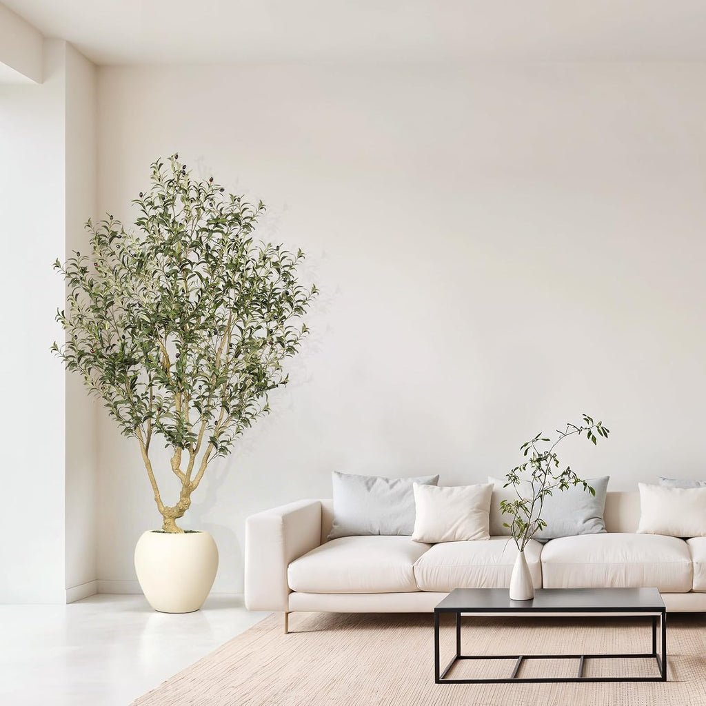 7ft Olive Trees Artificial Indoor with 15in Large Exquisite Planter