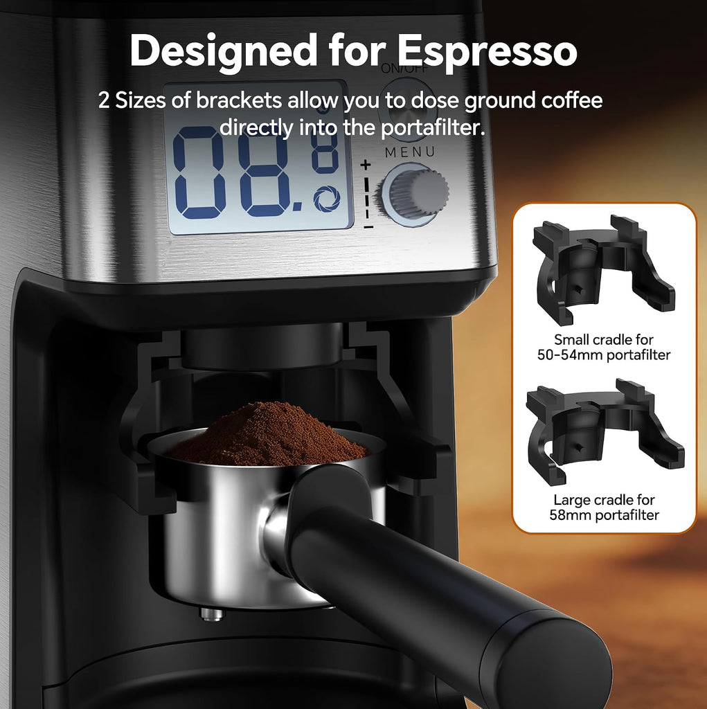 Conical Burr Coffee Grinder, 51 Precise Grind Settings Automatic Coffee Grinder, Smart Dual Control LED Display, 1-12