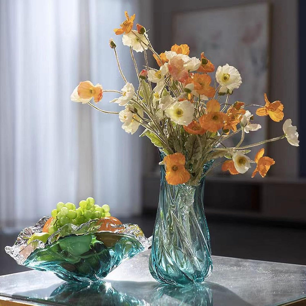 Queen Crystal Vase, Light Luxury Style Decor, Centerpiece, Office, Pampas Grass, Dried Flowers, Flowers and Buds
