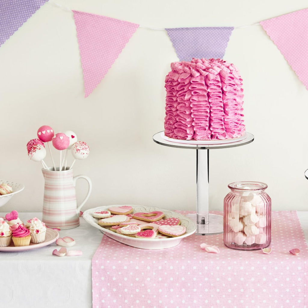 Acrylic Cake Stand, Round Cake Stands for Dessert Table, Clear Cupcake Stand for Birthday Party, Pastry Candy Pizza