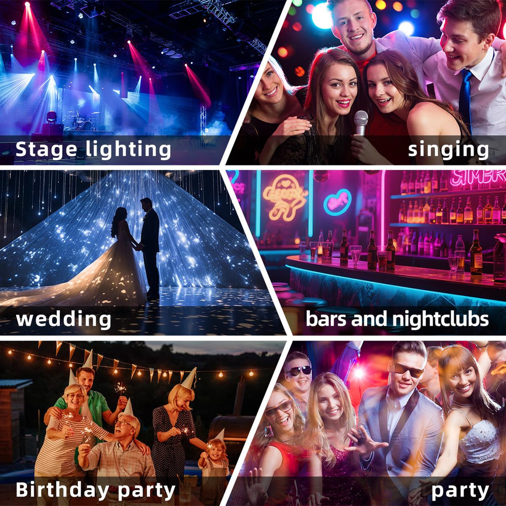 3-Packs 36 LEDs Par Lights DJ Stage Light for Party