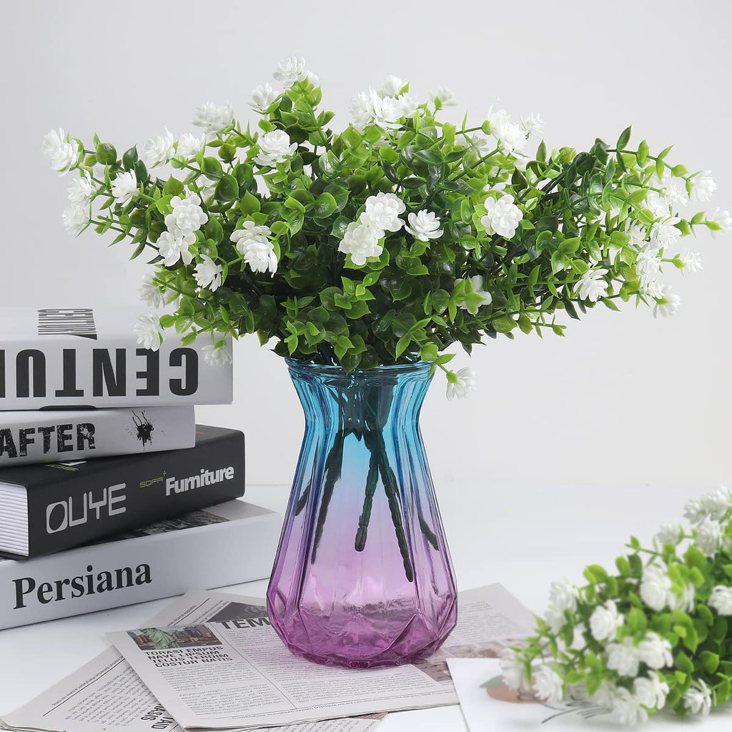 12 Bundles Artificial Outdoor Plants, Artificial Greenery for Flower