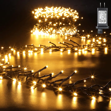 Cluster Christmas Tree Lights 1000 LEDs - Outdoor Waterproof 33FT Christmas Firecracker Twinkle Cluster Lights - 8