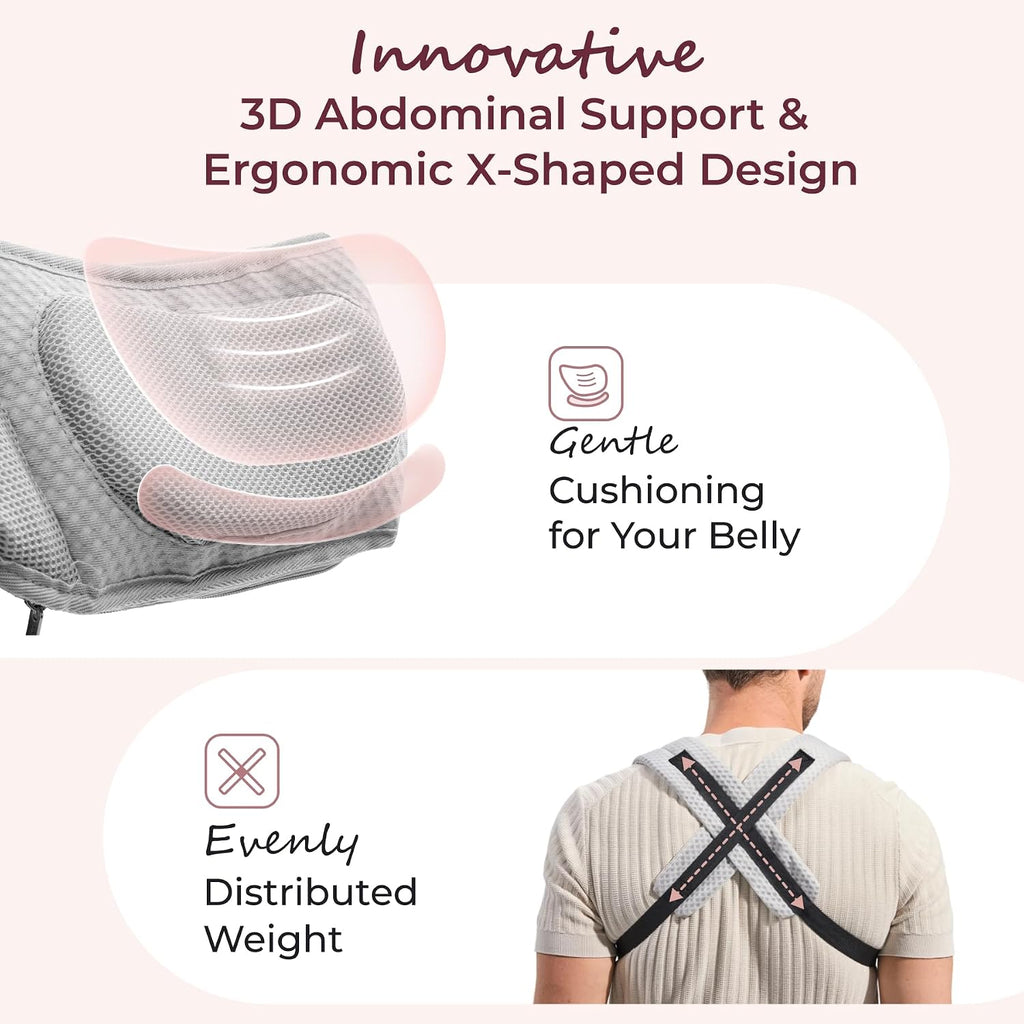 Baby Carrier with Hip Seat, in-1 Detachable Hands-Free Carrier for Long Walks, Forward-Facing Carry 7-44lbs