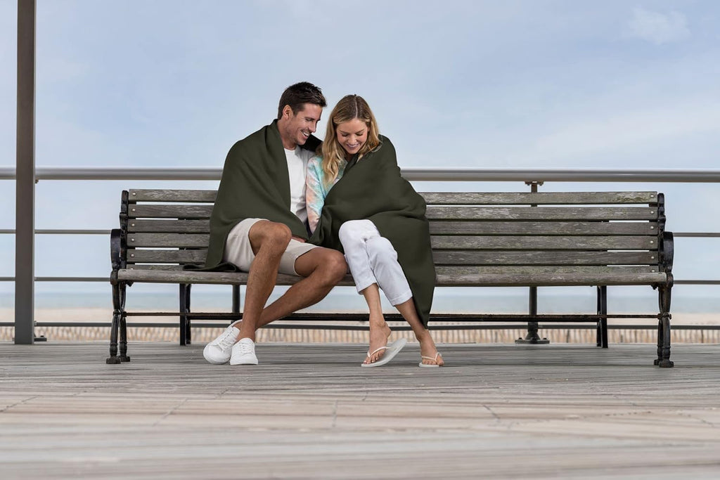 Lightweight Sweatshirt Blanket Throw - Warm & Cozy, Breathable Oversized Fleece Knit, Couch, Bed, Travel, Cold