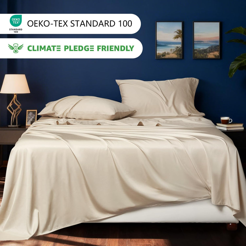 Rayon Derived from Bamboo Sheets King Extra Deep Pocket 18-24 inch
