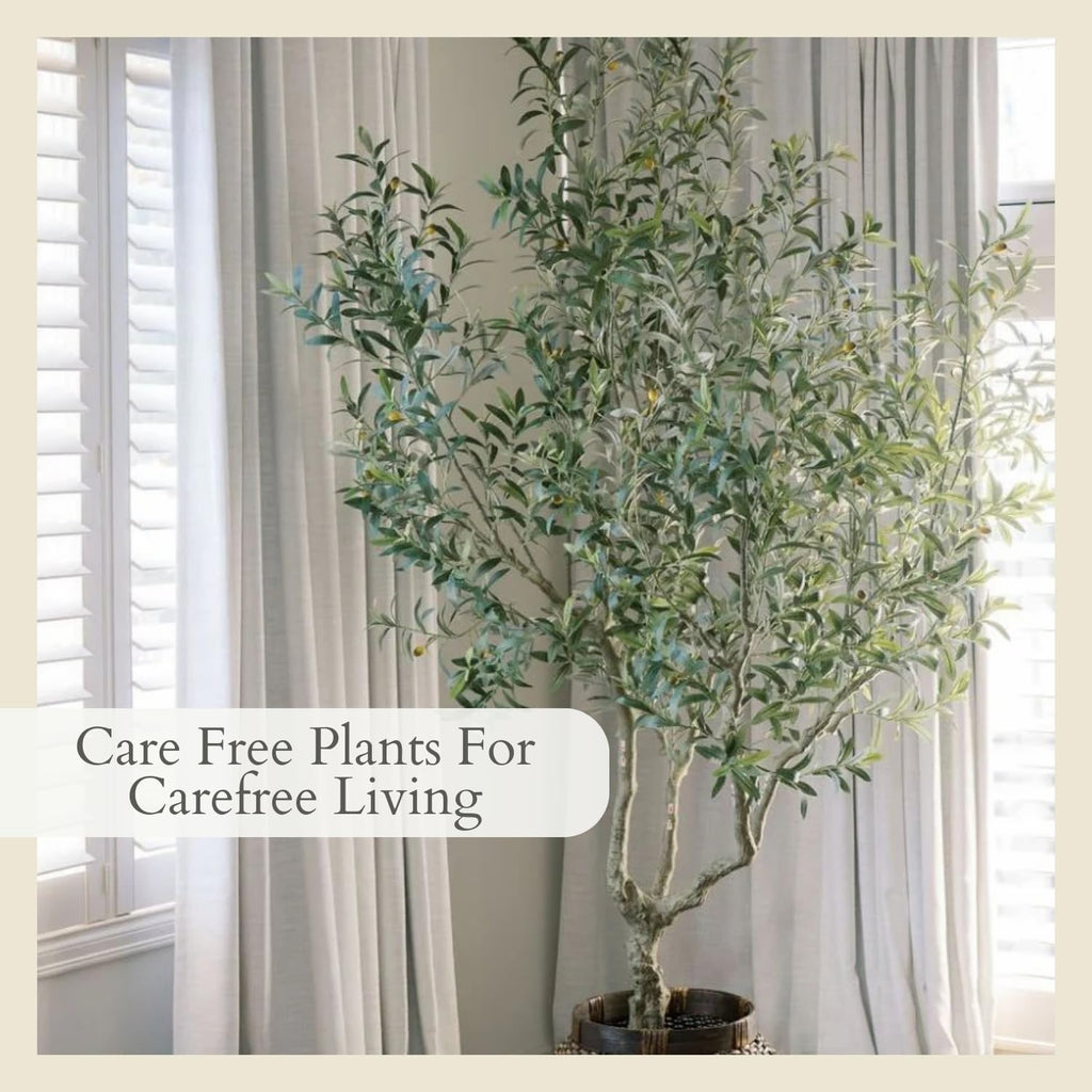 Designer Faux Olive Tree, 8 ft, Black, Home Decor