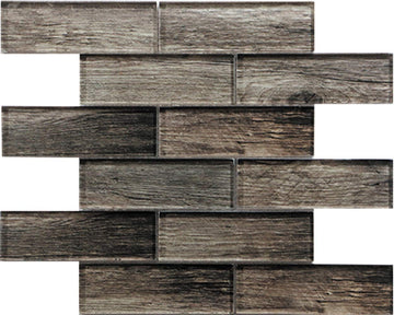Subway Glass Tile Dark Brown 11.8x11.8 4.83 sq ft/case 5-Pack