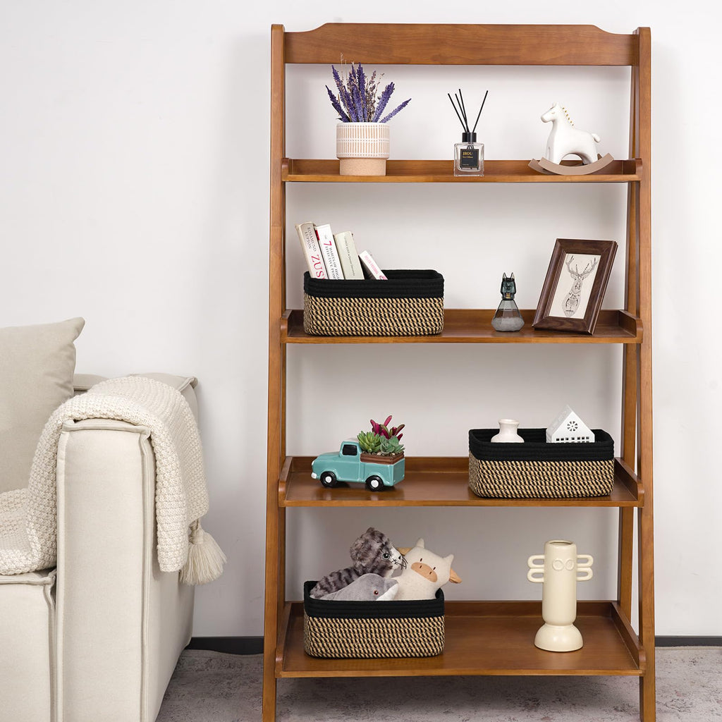 3Pack Wicker Storage Baskets for Closet, 11 x 7 x 4.5