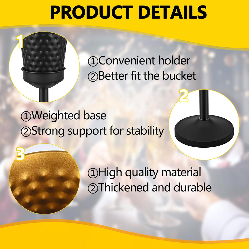 Champagne Bucket with Stand,5L Ice Bucket with Stand,Wine Chiller Bucket,Stainless Steel Champagne Stand for Wedding
