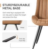 Dining Chairs Set of 2, Mid Century Modern Kitchen Chairs with Soft Cushion