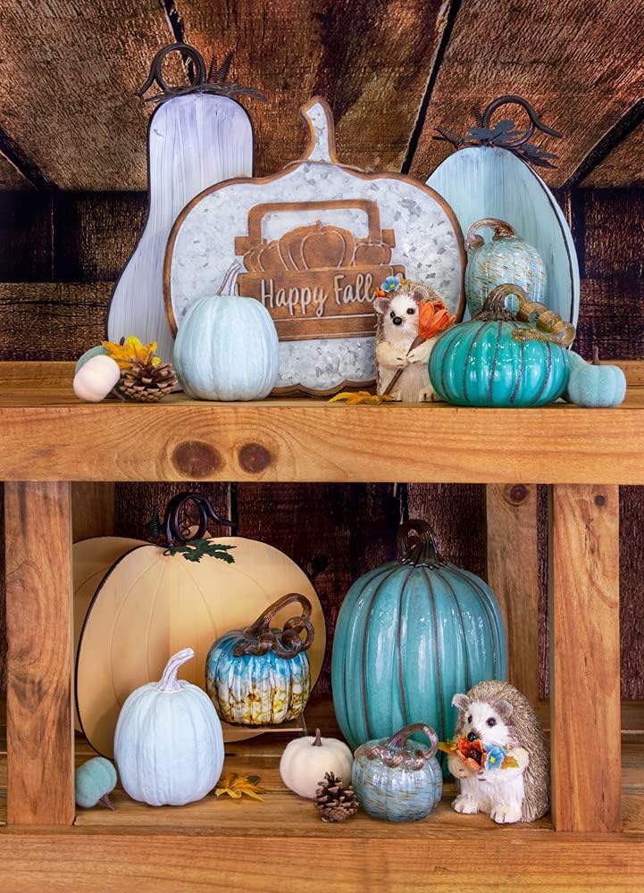 Handblown Glass Pumpkin Tabletop Décor, 4.5 x 5.5-Inches, Copper Canyon