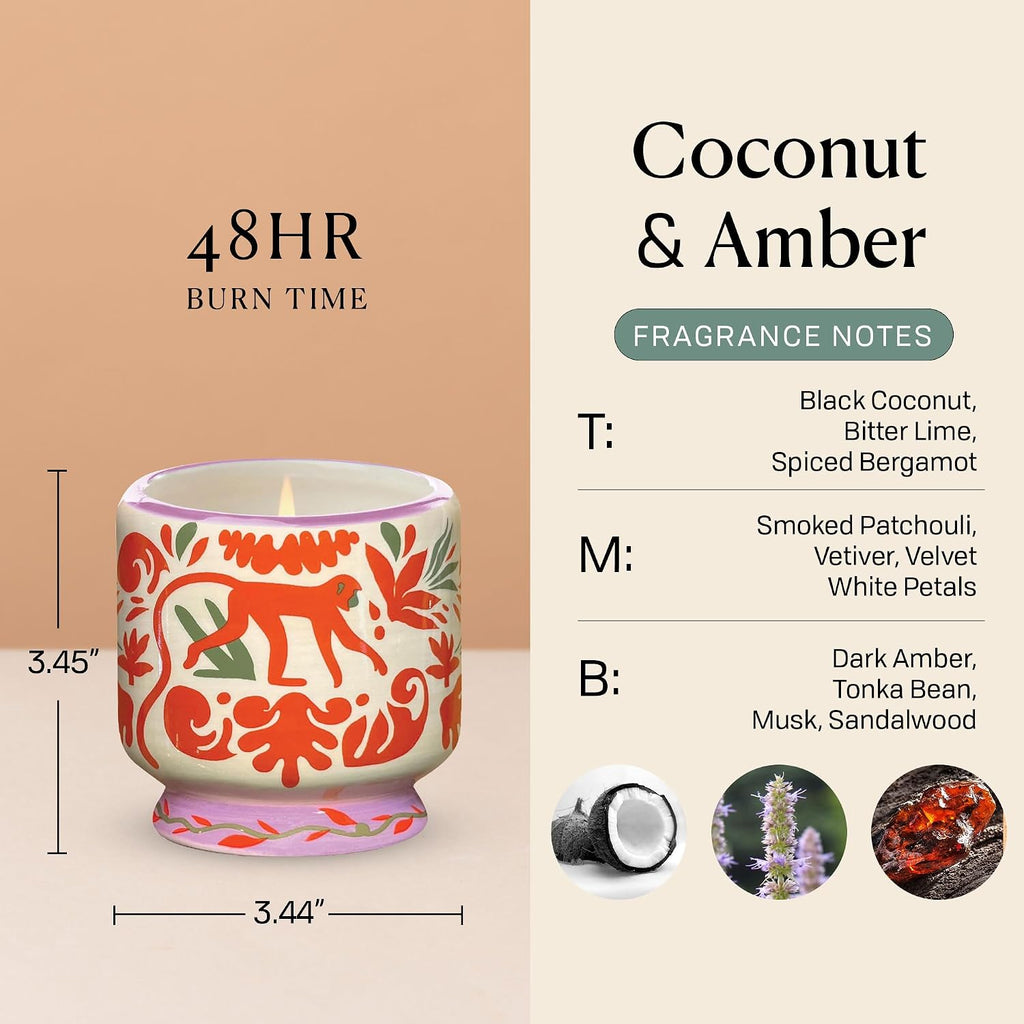 A Dopo Scented Candle, Coconut & Amber, 8 oz - Set of 8