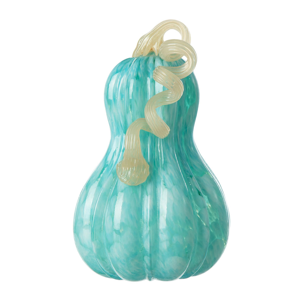 Fall Glass Pumpkin Decor Hand Blown Glass Pumpkin Table Top Home Decor for Fall Harvest & Thanksgiving Decorating