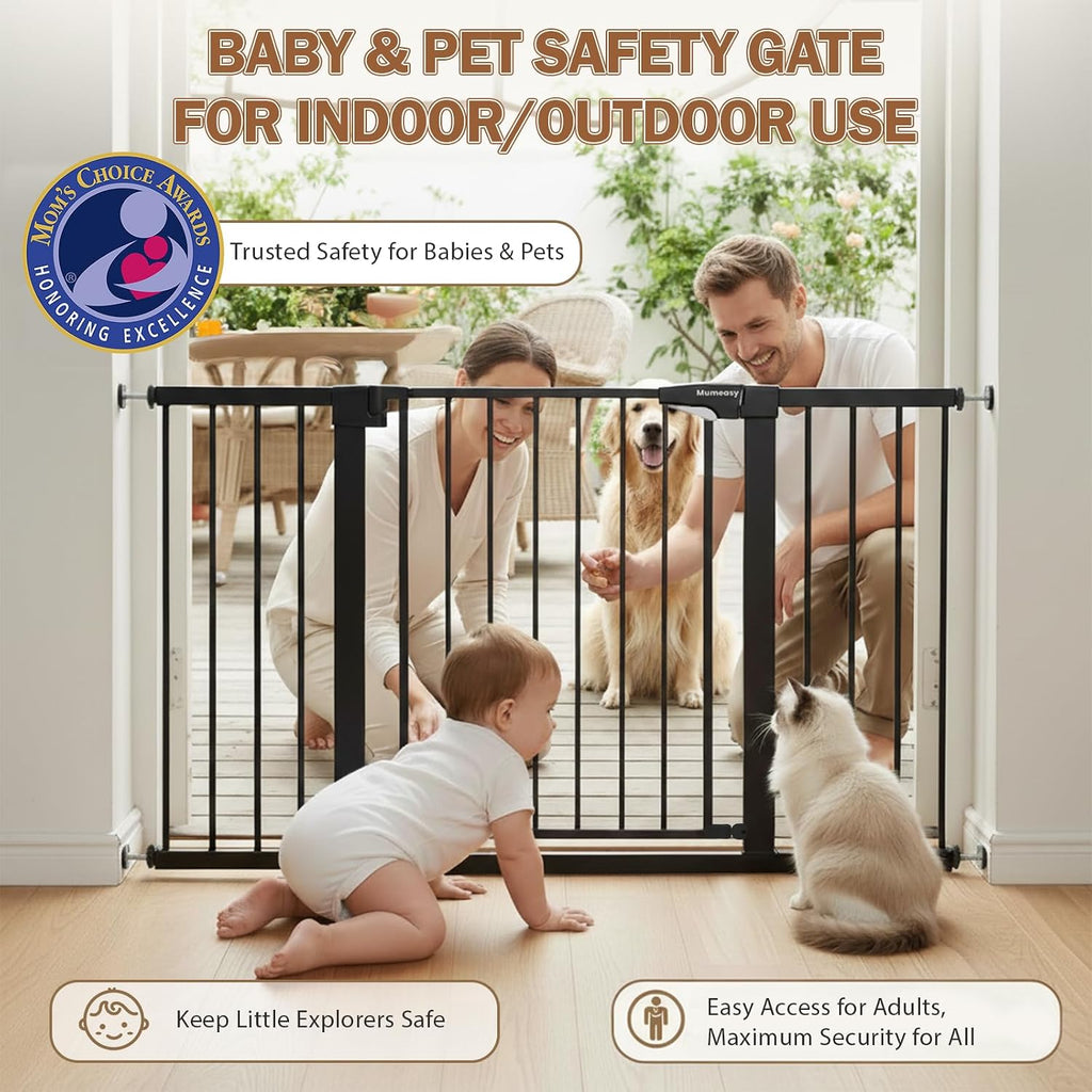 29.7-51" Extra Wide Baby & Dog Safety Gate for Stairs & Doorways
