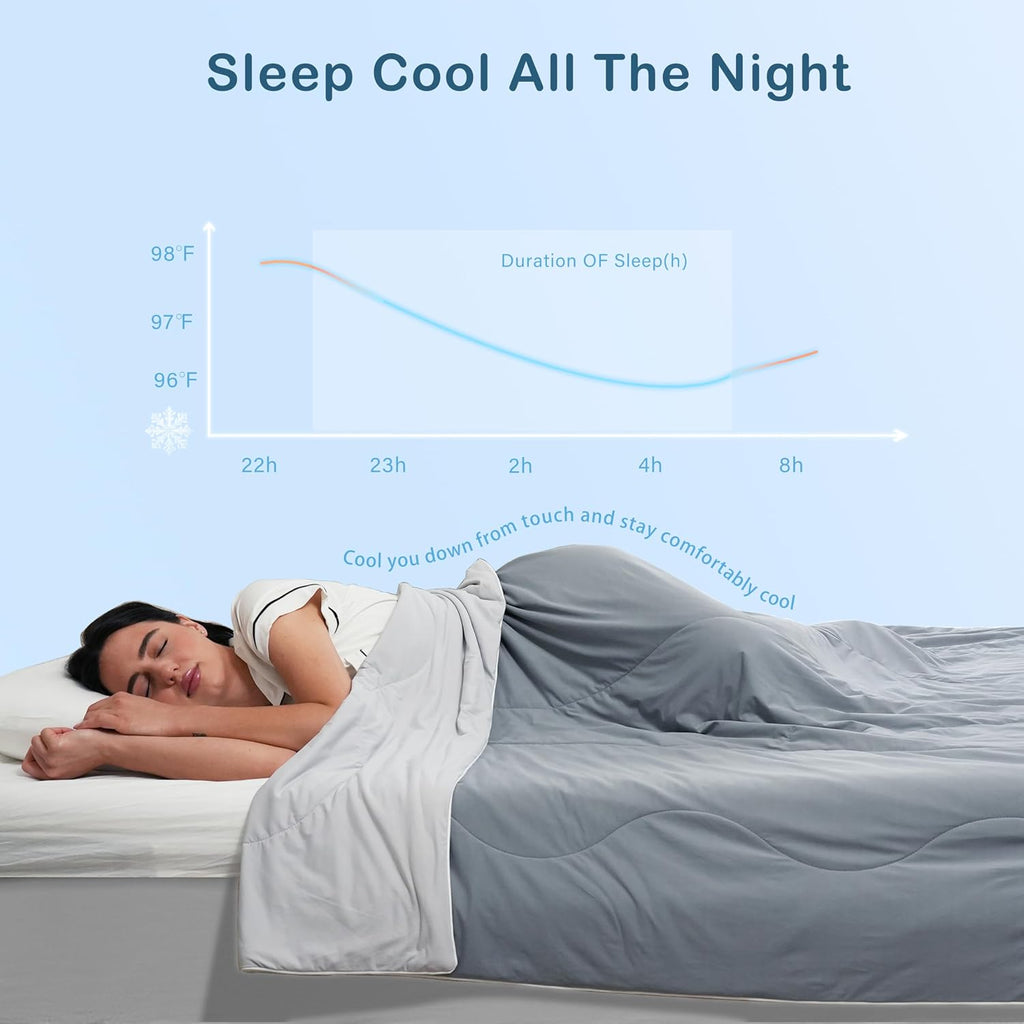 Cooling Comforter King Size, Cool Blanket for Hot Sleepers,104x90 | Arc-Chill Q-Max >0.45 cooling comforter wicks