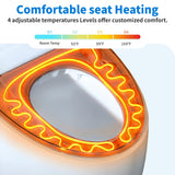 Smart Toilet with Powerful Flush, Auto Open/Close Lid