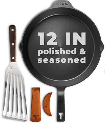Polished Cast Iron Skillet 12 Inch | No PFAS I German-Engineered
