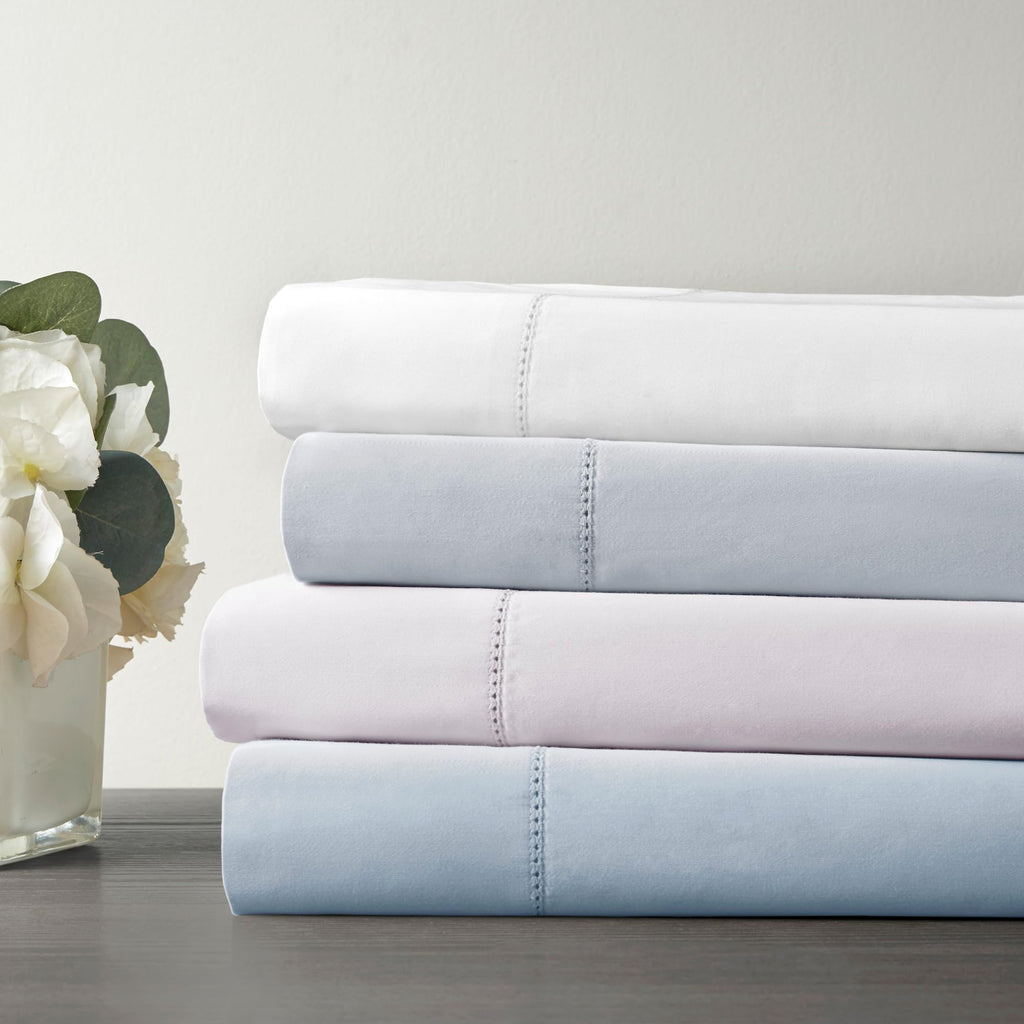 100% Egyptian Cotton Sheets Queen Bed Set, White