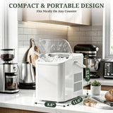 Ice Maker, Portable Ice Makers Countertop with Handle, Basket & Scoop, 26Lbs/24Hrs, 9 Bullet Ice Cubes in 6 Mins, 2