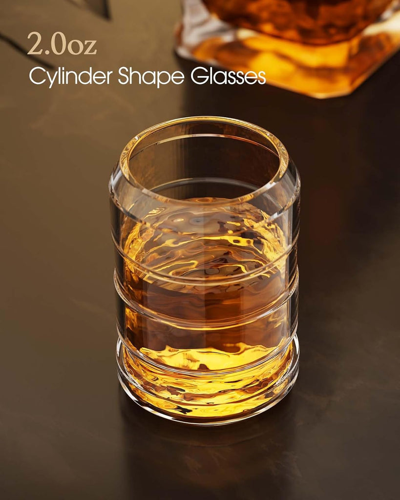 Gun Whiskey Decanter Sets for Men, Liquor Decanter Set with Shot Glass, Handcrafted Birthday Gifts for Men Dad