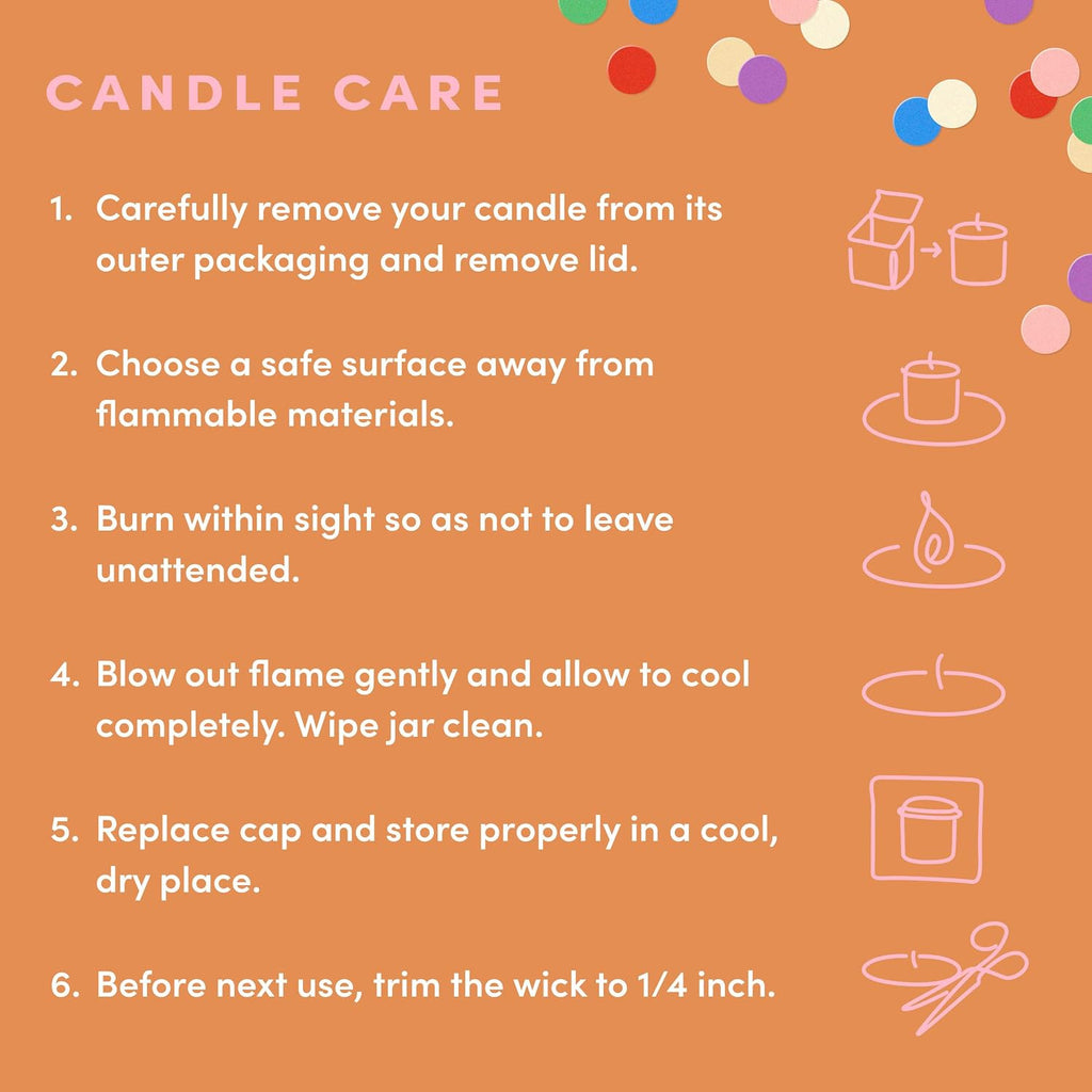 Happy Birthday Candle for Women - Birthday Cake Scented 3-Wick, Vanilla Buttercream, Large 14.5 oz Coconut Soy Wax