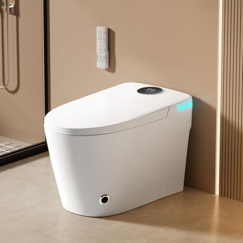 Vipbear Smart Toilet with Built-in Bidet, Bidet Toilet with Heated Seat, Multiple Cleaning Modes