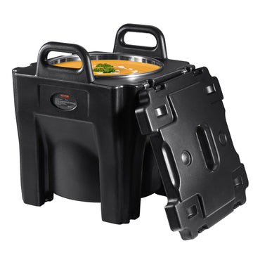 Insulated Food Carrier, 32Qt Capacity Stackable Hot Box for Catering w/Stainless Steel Barrel, Top Load LLDPE Food