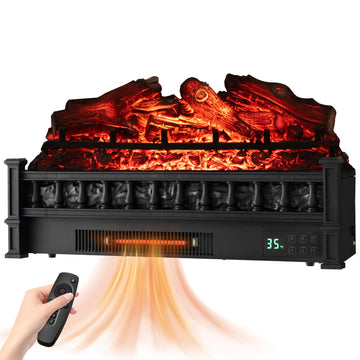 26" Electric Fireplace Insert Lemon Wood Log Heater