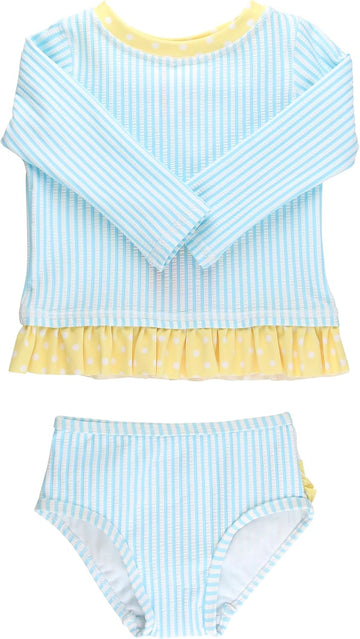 Baby Girls Seersucker - Rash Guard Bikini