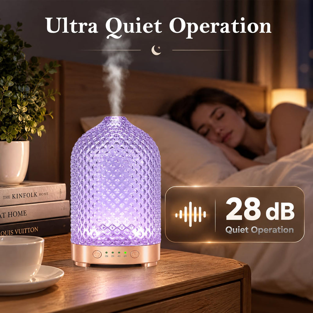 Essential Oil Diffuser, 200ml Glass Diffuser for Essential Oils