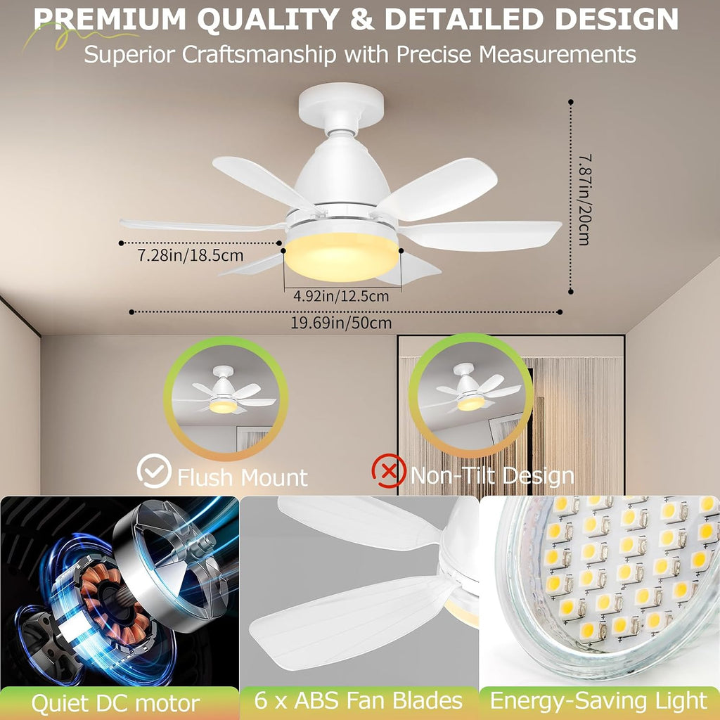 Socket Fan Light Ceiling Fans with Lights and Remote, Dimmable LED 3 Colors 3000K-6500K, 1556 Lumens Light Bulb Screw in Ceiling Fan for Bedroom, Kitchen, Living Room, Closet A101-B0DZSJ4XC1