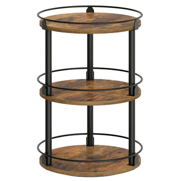 Lazy Susan Organizer, Rotating Spice Rack, Spinning Organizer, Industrial Turntable Spice Rack Organizer
