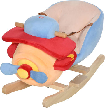 Kids Rocking Horse Baby Ride-on Plane Toy Seat Belt for 18 Month +
