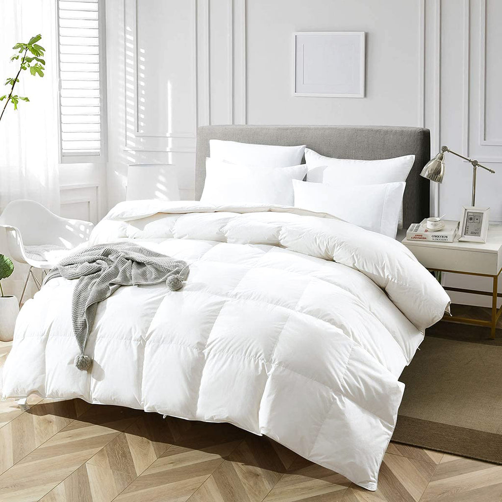 Oversized King Down Feather Fibers Comforter, Fluffy Duvet Insert