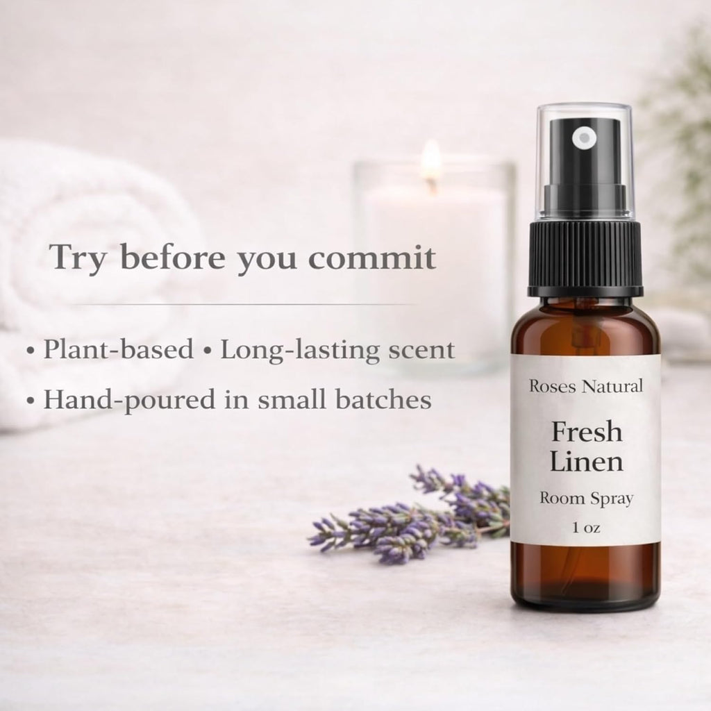 Room Spray Discovery Set - 6 Scents, 1 oz Each - Plant-Based Home Fragrance Sampler, Travel Size, Long-Lasting Scent - Set of 6