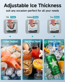 Commercial Ice Maker Machine, 100lbs/24H Stainless Steel Under Counter ice Machine with 33lbs Ice Storage Capacity