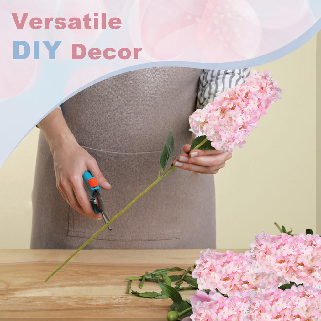 Pink Artificial 33.5" Conical Faux Hydrangeas