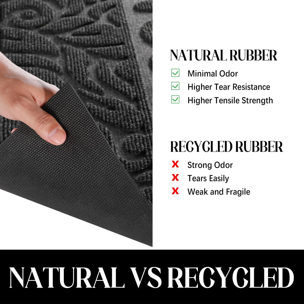 Large Welcome Mat 47x32, Waterproof Non-Slip Outdoor Mats for Front Door Outside Entrance, Low-Profile Entryway Mat