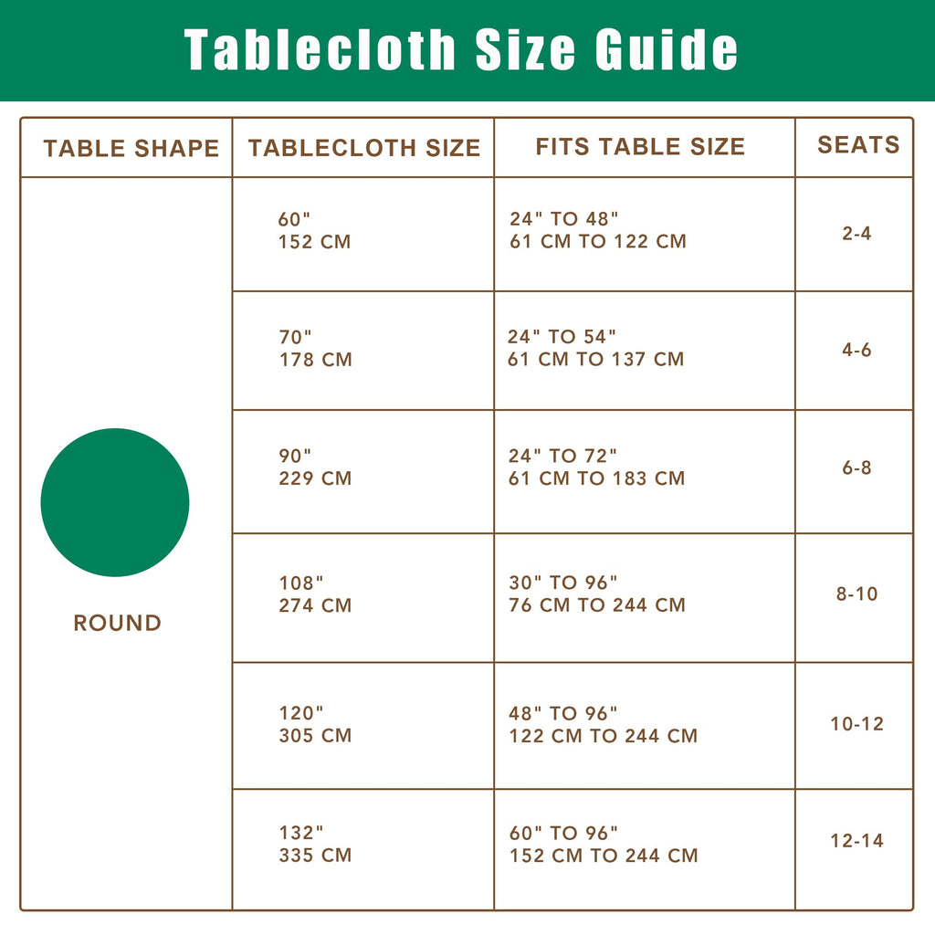 Textured Round Tablecloth-Fabric Water Resistant Table Cloths-Natural 90"