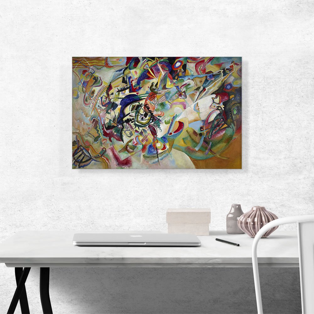 Composition VII 1913 Canvas Art Print Stretched Framed Painting Picture Poster Giclee Wall Decor by Wassily Kandinsky