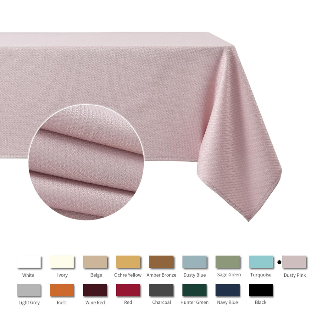 Jacquard Tablecloth Stain Resistant Waterproof Wrinkle Resistant Spillproof Washable Soft Textured Table Cloth
