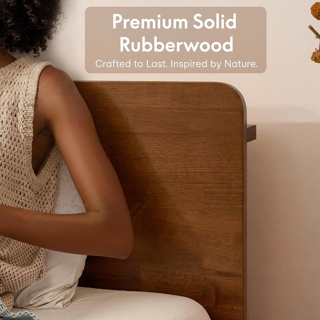 Hako G1 Queen Solid Wood Platform Bed with Tool-Free Assembly