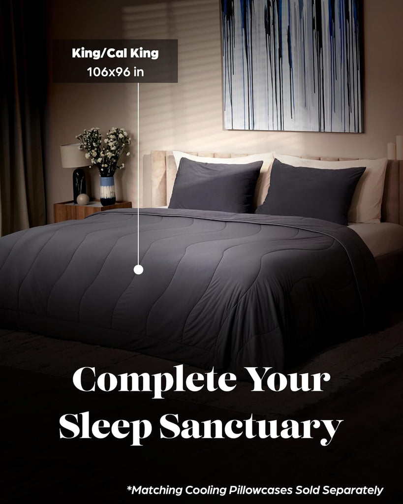 Cooling Comforter King/California King Size 106x96, Cooling Blanket for Hot Sleepers & Night Sweats, Breathable